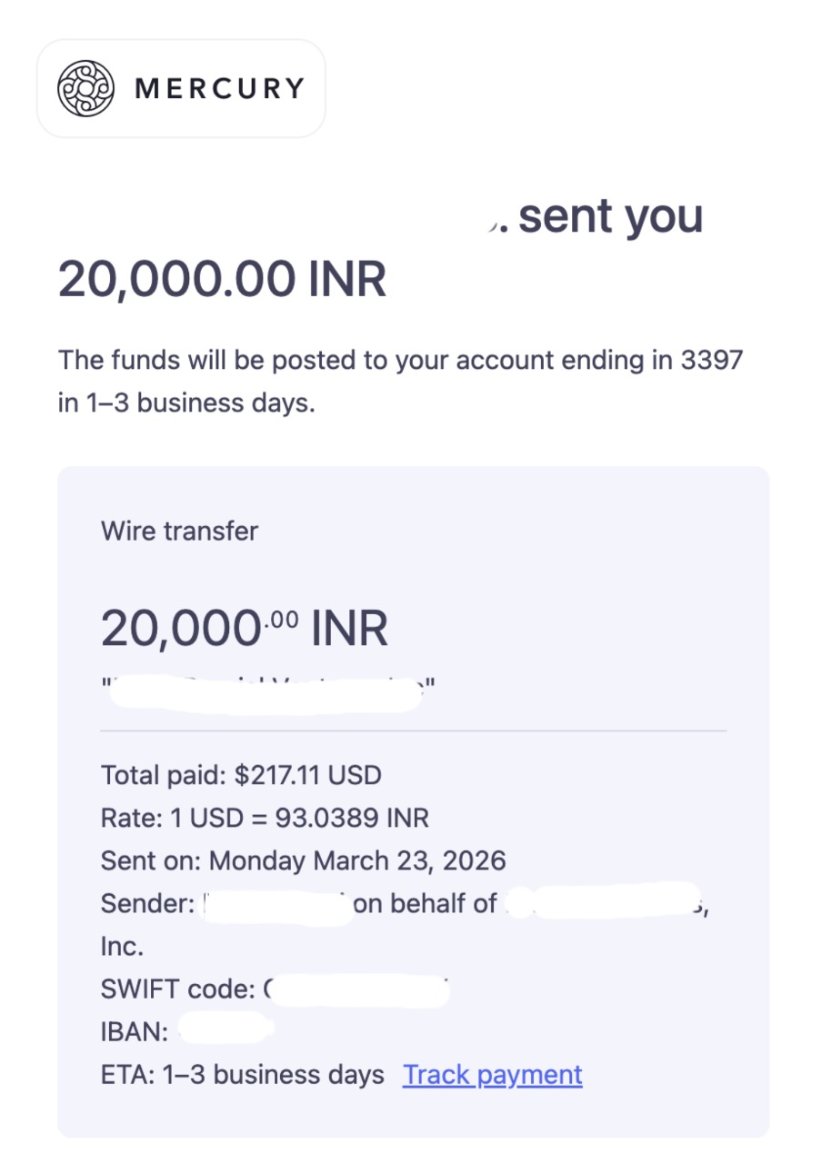 Creator payout proof