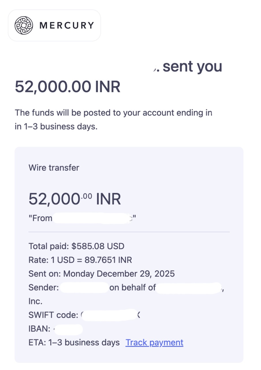 Creator payout proof