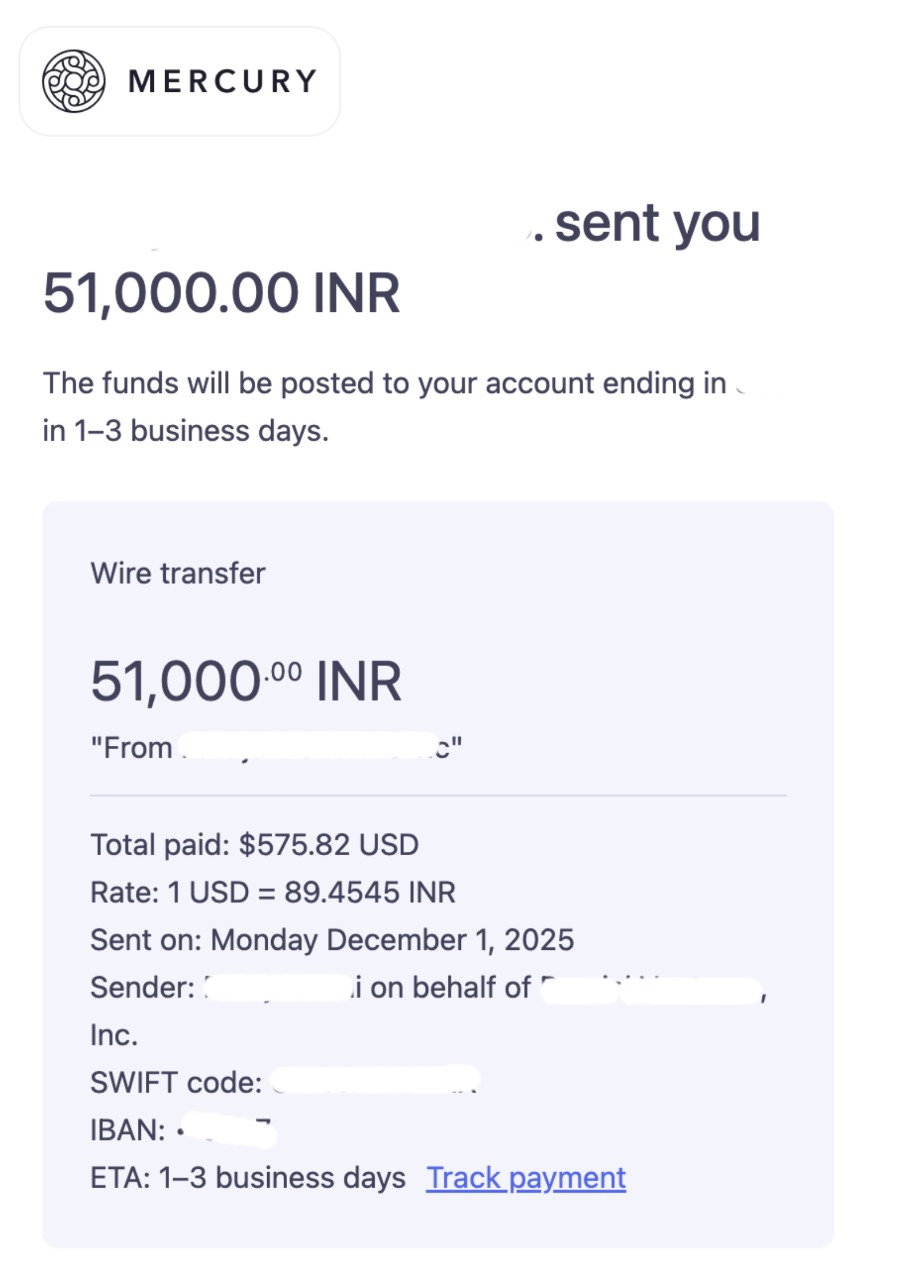 Creator payout proof